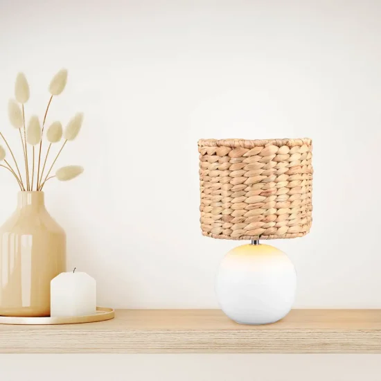 CANDEEIRO DE MESA CERÂMICA ABAT-JOUR ALGAS MARINHAS 29CM PADINA