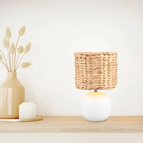 CANDEEIRO DE MESA CERÂMICA ABAT-JOUR ALGAS MARINHAS 29CM PADINA