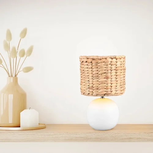 CANDEEIRO DE MESA CERÂMICA ABAT-JOUR ALGAS MARINHAS 29CM PADINA