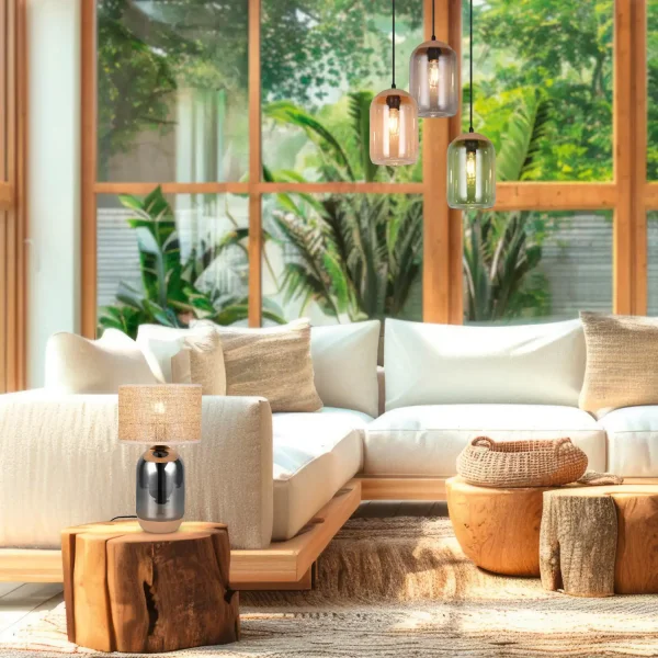 CANDEEIRO DE MESA EM VIDRO 43CM CELINE