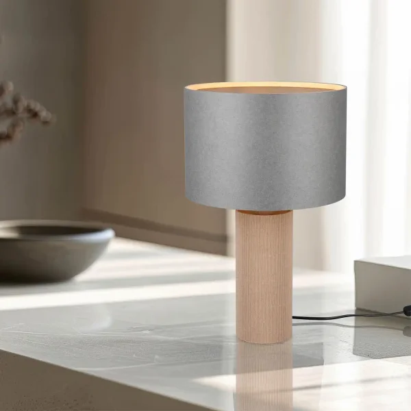 CANDEEIRO DE MESA EM PAPPE NATURAL 48CM NEXA