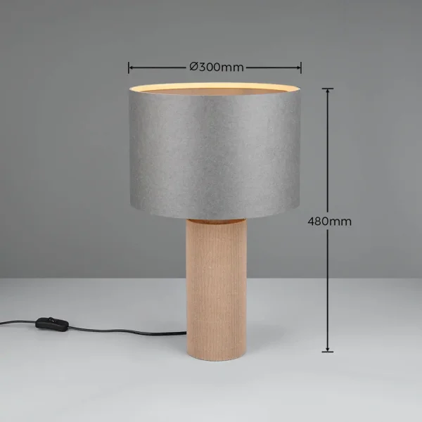 CANDEEIRO DE MESA EM PAPPE NATURAL 48CM NEXA