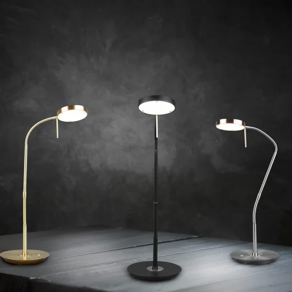 CANDEEIRO DE MESA LED 12W REGULÁVEL NÍQUEL MATE EDEN