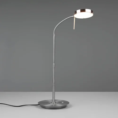 CANDEEIRO DE MESA LED 12W REGULÁVEL NÍQUEL MATE EDEN