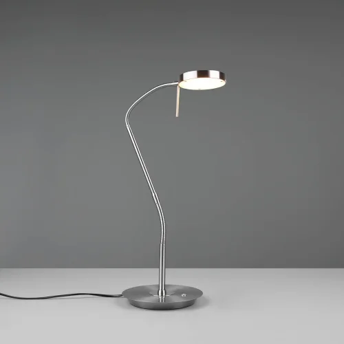 CANDEEIRO DE MESA LED 12W REGULÁVEL NÍQUEL MATE EDEN