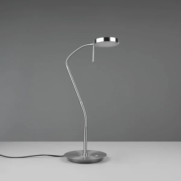 CANDEEIRO DE MESA LED 12W REGULÁVEL NÍQUEL MATE EDEN