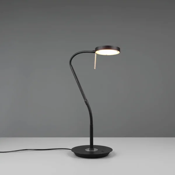 CANDEEIRO DE MESA LED 12W REGULÁVEL PRETO EDEN