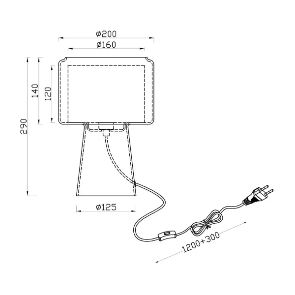 CANDEEIRO DE MESA EM VIDRO ÂMBAR ISEN