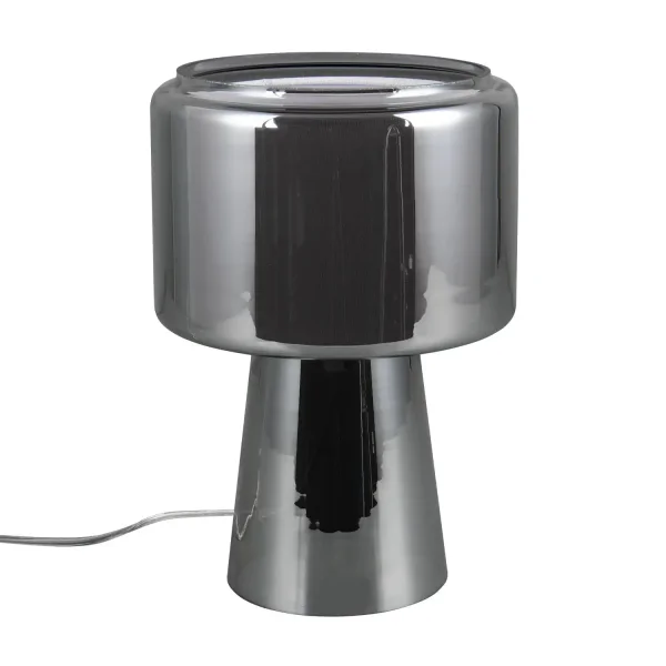 CANDEEIRO DE MESA EM VIDRO AÇO CROMADO ISEN