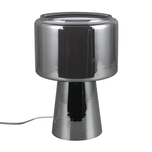 CANDEEIRO DE MESA EM VIDRO AÇO CROMADO ISEN