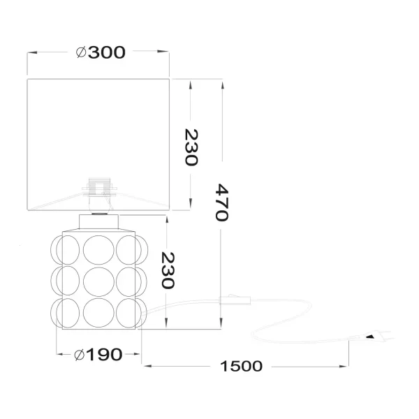 CANDEEIRO DE MESA EM CERÂMICA VERDE 47CM E27 LOREEN