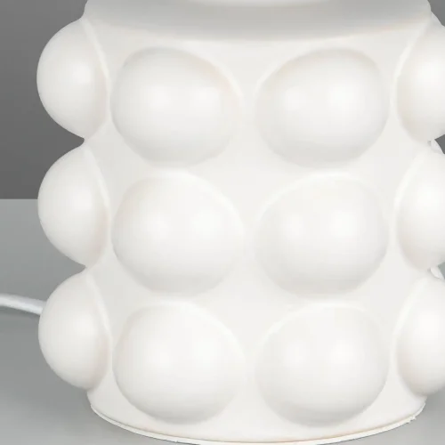 CANDEEIRO DE MESA EM CERÂMICA BRANCA 30 CM E14 LOREEN