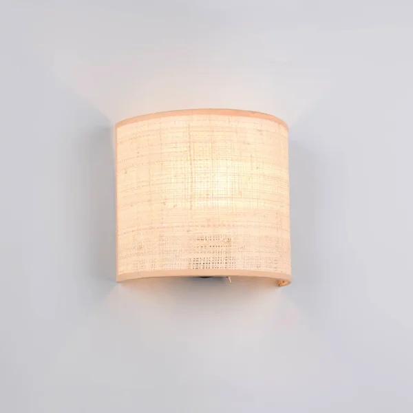 APLIQUE DE PAREDE COM ABAJUR EM ALGAS MARINHAS E27 TERESA