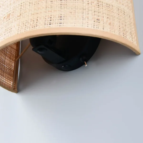 APLIQUE DE PAREDE COM ABAJUR EM ALGAS MARINHAS E27 TERESA