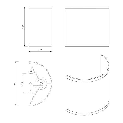APLIQUE DE PAREDE COM ABAJUR EM ALGAS MARINHAS E27 TERESA