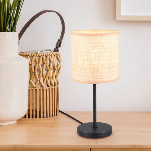 CANDEEIRO DE MESA COM ABAJUR EM ALGAS MARINHAS E27 TERESA