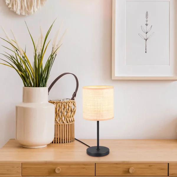 CANDEEIRO DE MESA COM ABAJUR EM ALGAS MARINHAS E27 TERESA