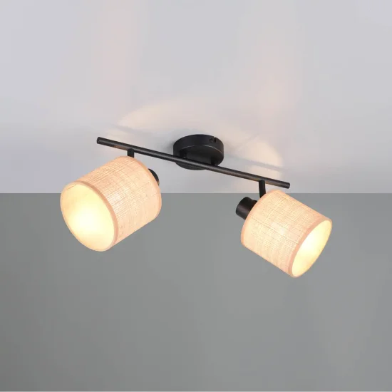 FOCO 2 LUZES COM ABAJURES EM ALGAS MARINHAS E14 TERESA