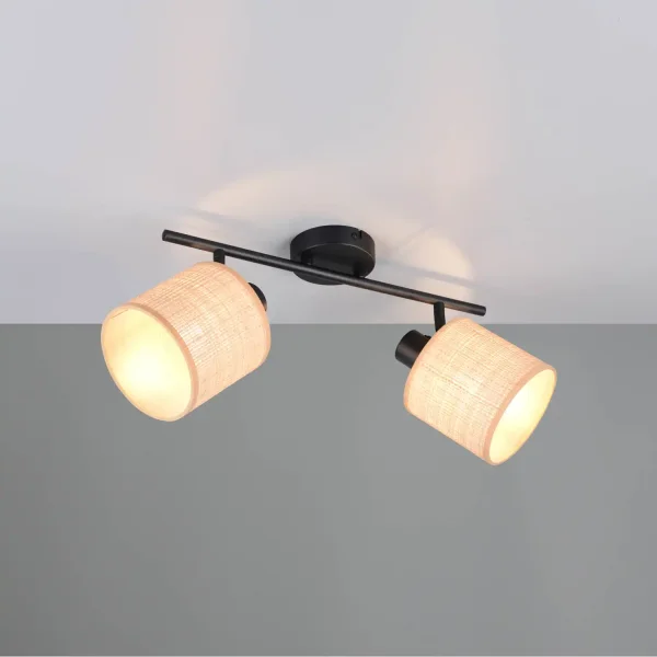 FOCO 2 LUZES COM ABAJURES EM ALGAS MARINHAS E14 TERESA