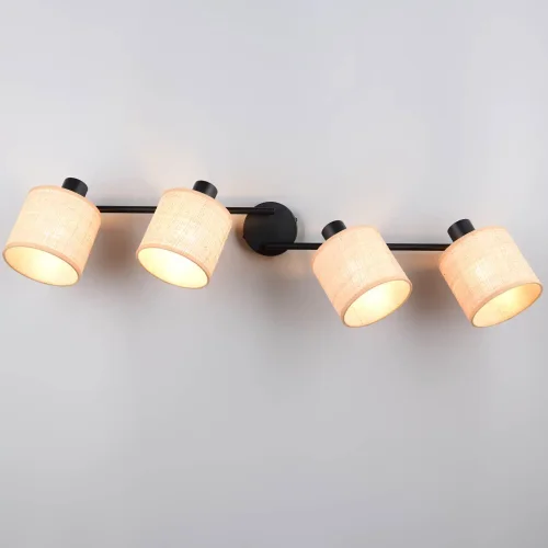 FOCO 4 LUZES COM ABAJURES EM ALGAS MARINHAS E14 TERESA