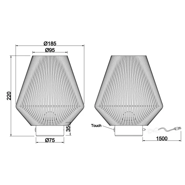 CANDEEIRO DE MESA LED 1,5W 3000K USB CASTANHO NUMA