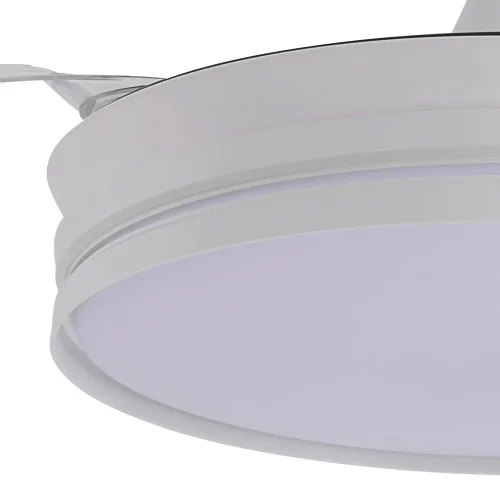 VENTOINHA DE TETO LED 40W REGULÁVEL COM PÁS RETRÁTEIS BRANCO CANDOR
