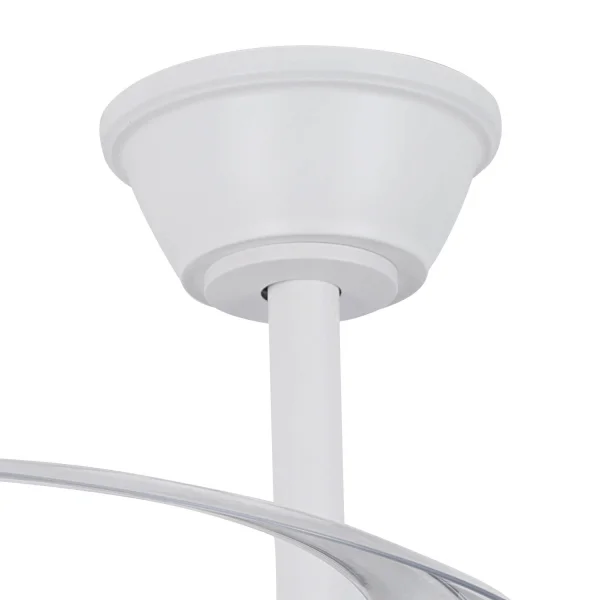 VENTOINHA DE TETO LED 40W REGULÁVEL COM PÁS RETRÁTEIS BRANCO/OURO AURELIO