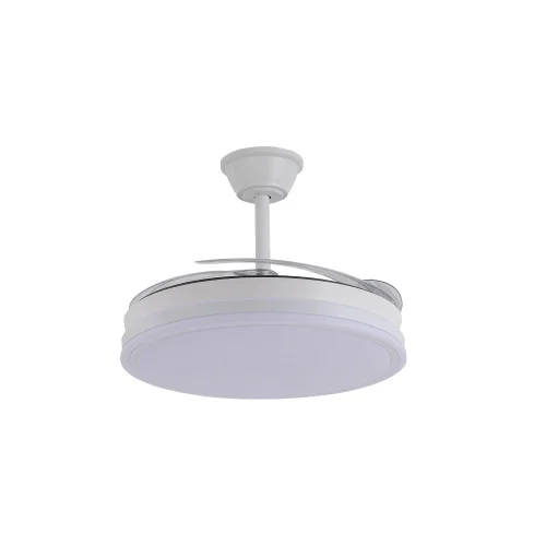 VENTILADOR DE TETO LED 55W REGULÁVEL COM PÁS RETRÁTEIS BRANCO DARIEL