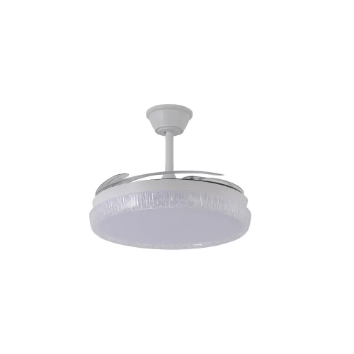 VENTILADOR DE TETO LED 55W REGULÁVEL COM PÁS RETRÁTEIS BRANCO NERIO