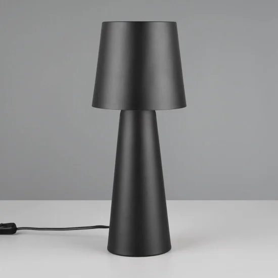 CANDEEIRO DE MESA METAL PRETO E27 OBELVIA 2