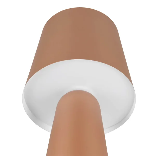 CANDEEIRO DE MESA EM METAL CASTANHO E27 OBELVIA