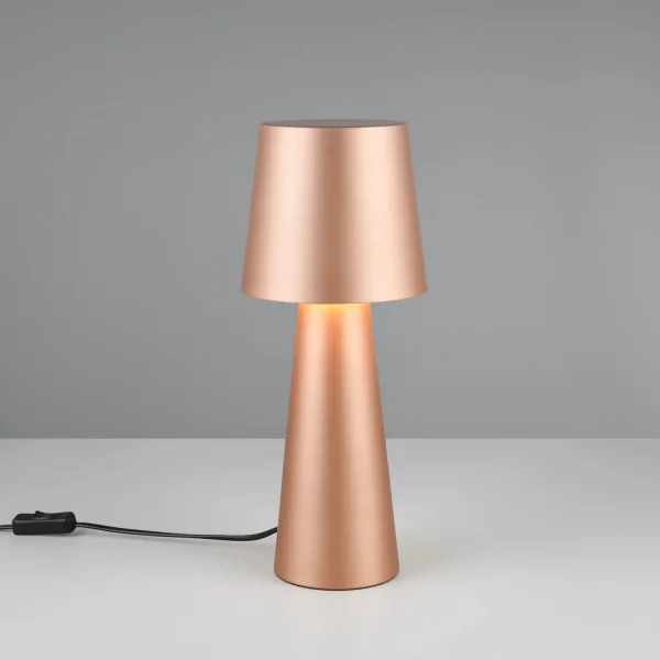 CANDEEIRO DE MESA EM METAL CASTANHO E27 OBELVIA