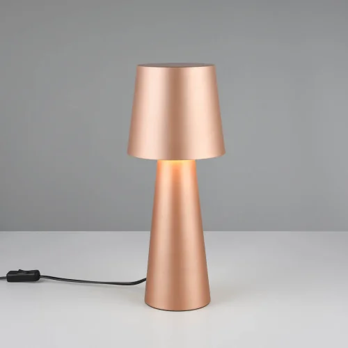 CANDEEIRO DE MESA EM METAL CASTANHO E27 OBELVIA