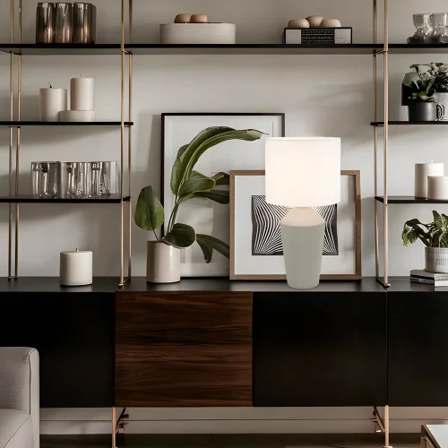 CANDEEIRO DE MESA EM CERÂMICA TOPO 52 CM BASILEA