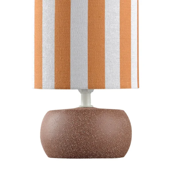 CANDEEIRO DE MESA EM CERÂMICA CASTANHA E14 27 CM ZAIRE