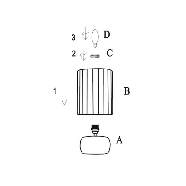 CANDEEIRO DE MESA EM CERÂMICA CASTANHA E14 27 CM ZAIRE