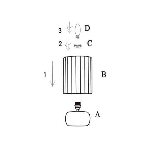 CANDEEIRO DE MESA EM CERÂMICA CASTANHA E14 27 CM ZAIRE