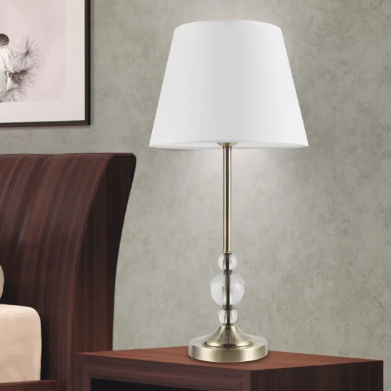 CANDEEIRO DE MESA EM METAL BRONZE ENVELHECIDO E27 KAELIS