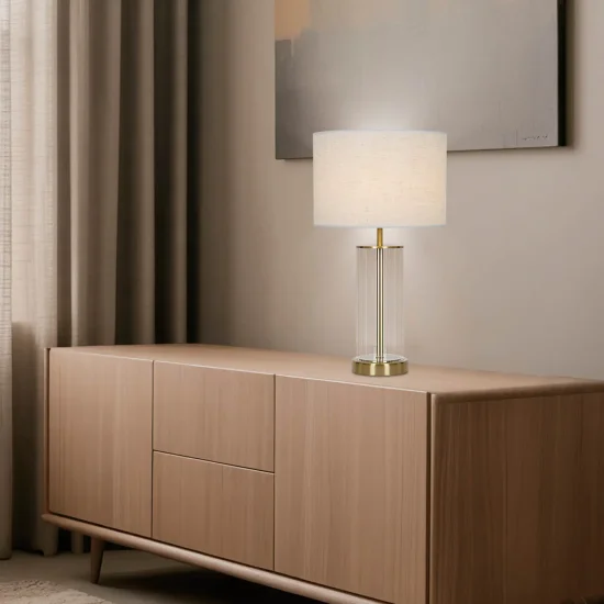 CANDEEIRO DE MESA METAL LATÃO E27 50CM NEREYA 2