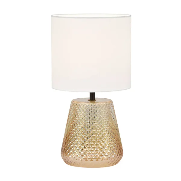 CANDEEIRO DE MESA EM VIDRO ÂMBAR E27 DEKI