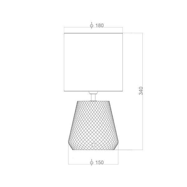 CANDEEIRO DE MESA EM VIDRO ÂMBAR E27 DEKI