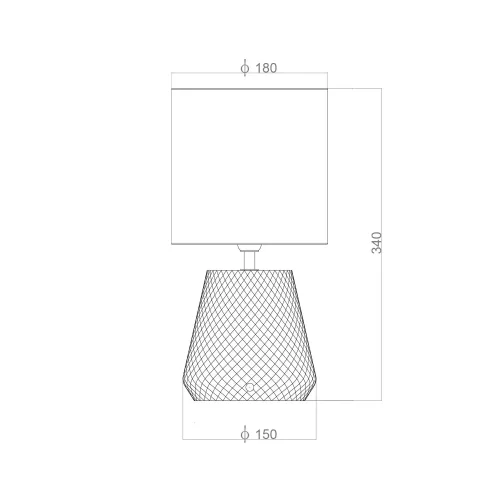 CANDEEIRO DE MESA EM VIDRO ÂMBAR E27 DEKI