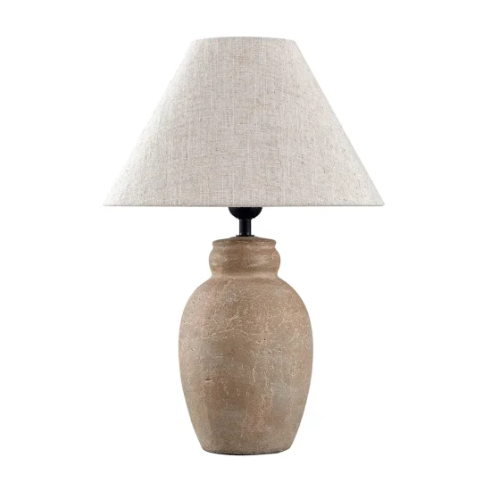 CANDEEIRO DE MESA CERÂMICA CASTANHO PEDRA E27 METOK 2