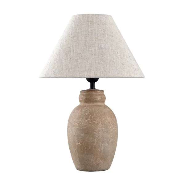 CANDEEIRO DE MESA CERÂMICA CASTANHO PEDRA E27 METOK