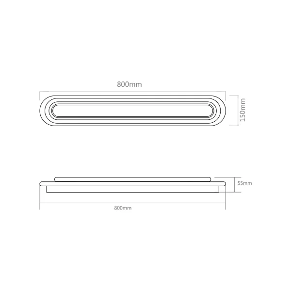 PLAFON LED 38W 4000K METAL PRETO NEBRIX