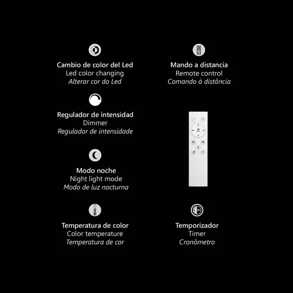 Plafon LED 74W 3000-6000K Ondine| Lúzete
