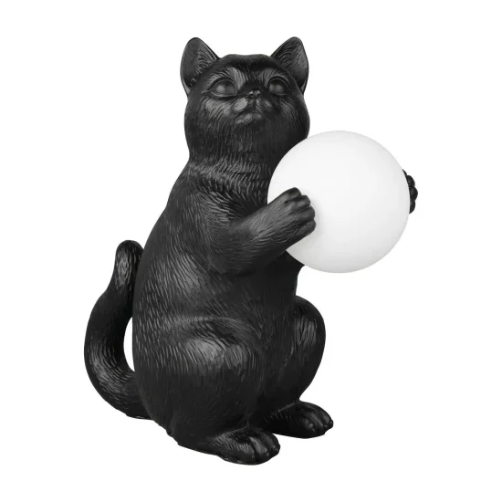 CANDEEIRO DE MESA GATO PRETO G9 EM POLIRESINA