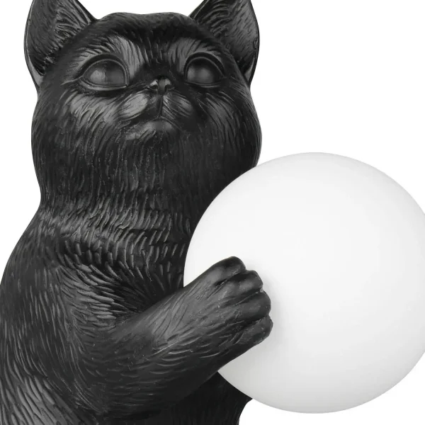 CANDEEIRO DE MESA GATO PRETO G9 EM POLIRESINA