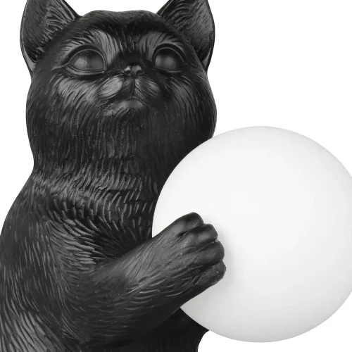 CANDEEIRO DE MESA GATO PRETO G9 EM POLIRESINA