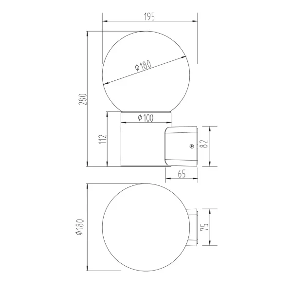 APLIQUE EXTERIOR E27 EM ALUMÍNIO ANTRACITE IP44 LAUREL